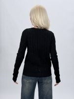 Pulover cardigan din tricot cu lurex - imagine 15