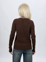 Detaliu tricot fin cu lurex, textura cardiganului