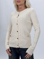 Cardigan din tricot cu detalii lurex, croială universală