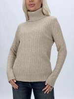 Pulover negru cu model torsade, vedere spate