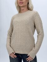 Pulover cu model torsade, vedere spate