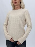 Tricotaj fin cu model împletit torsade