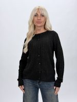 Pulover cardigan cu model torsade - imagine 16