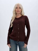 Pulover cardigan cu model torsade - imagine 13