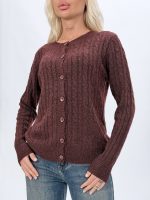 Pulover cardigan cu model torsade - imagine 14