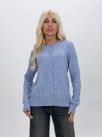 Cardigan cu model torsade, vedere spate