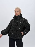 Jachetă cu paiete, detaliu umeri oversized