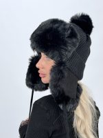 Căciulă îmblănită din tricot CATO, toate culorile