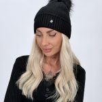 Căciulă cașmir blană naturală, model elegant pentru femei