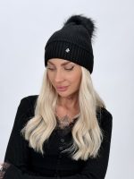 Căciulă cașmir blană naturală, model elegant pentru femei