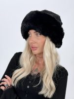Căciulă îmblănită cu model torsade - imagine 5