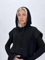 Scufiță din tricot tip poncho - imagine 11