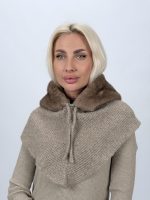 Scufiță din blană și tricot, detaliu tricot
