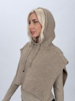 Scufiță din tricot tip poncho - imagine 6