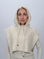 Scufiță din tricot tip poncho - imagine 2