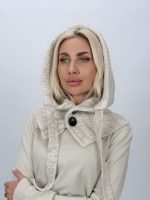 Scufiță din lână culoare cafea, vedere generală