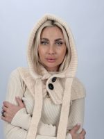 Scufiță din lână cu model torsade, detaliu croială
