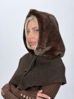 Scufiță din blană și tricot, ansamblu culori disponibile