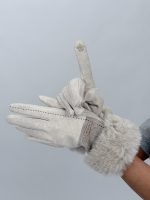 Mănușă din pâslă cu blană - imagine 4