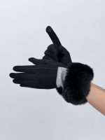Mănușă din pâslă cu blană - imagine 8