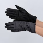 Mănușă din fâș cu nasturi negru, accesoriu elegant pentru femei