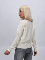 Pulover cardigan femei, vedere laterală