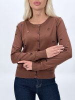 Pulover cardigan elegant, vedere spate