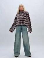 Styling jachetă din blană artificială cu ținută elegantă