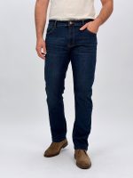 Jeans slim fit indigo bărbați, vedere frontală