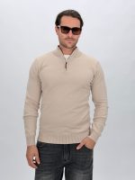 Pulover din tricot cu fermoar scurt