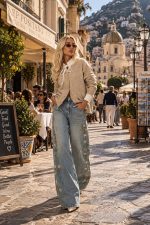 Jeans | Blug baggy accesorizat cu ștrasuri - imagine 7