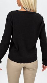 Pulover cardigan cu nasturi inimă - imagine 9