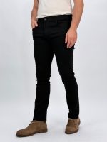 Blugi slim fit negri bărbați, detaliu croială și cusături